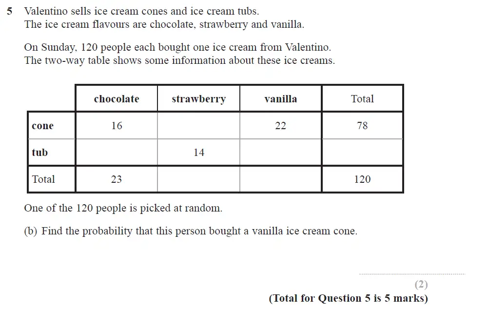 Question 16 - Edexcel IGCSE Maths Past Papers - Foundation Resit Calculator June 2018 - Paper 2