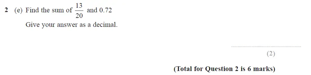 Question 08 - Edexcel IGCSE Maths Past Papers - Foundation Resit Calculator June 2018 - Paper 2