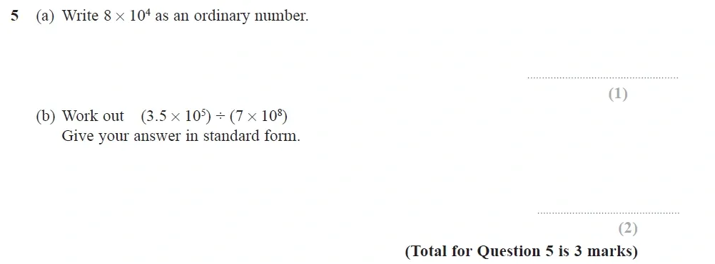 Question 05(a, b) - Edexcel IGCSE Maths Past Papers - Higher Calculator June 2018 - Paper 1