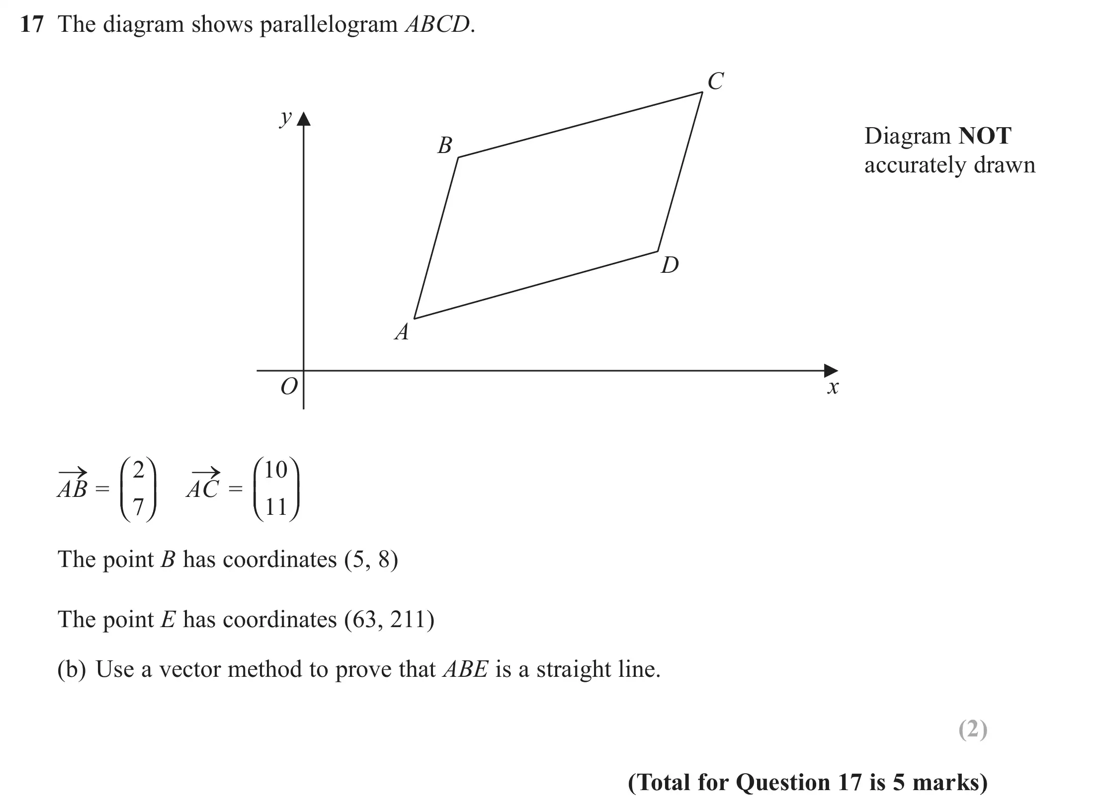 Question 17(b) - Edexcel IGCSE Maths Past Papers - Higher Calculator June 2018 - Paper 1