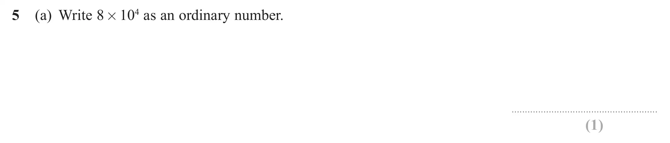 Question 5(a) - Edexcel IGCSE Maths Past Papers - Higher Calculator June 2018 - Paper 1