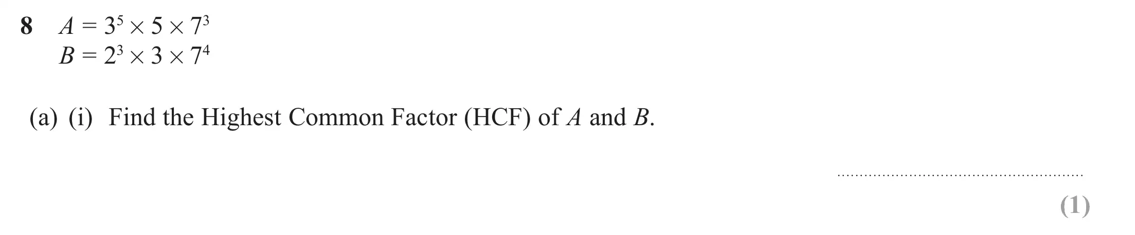 Question 8(a)(i) - Edexcel IGCSE Maths Past Papers - Higher Calculator June 2018 - Paper 1
