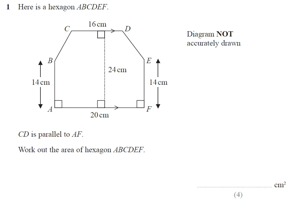 Question 01 - Edexcel IGCSE Maths Past Papers - Higher Resit Calculator June 2018 - Paper 1