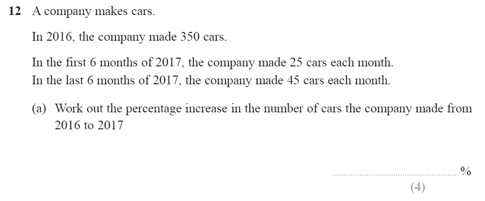 Question 12(a) - Edexcel IGCSE Maths Past Papers - Higher Resit Calculator June 2018 - Paper 1