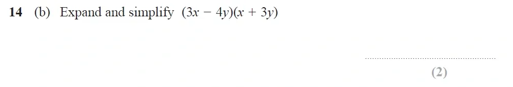 Question 14(b) - Edexcel IGCSE Maths Past Papers - Higher Resit Calculator June 2018 - Paper 1