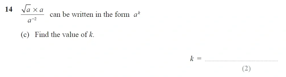 Question 14(c) - Edexcel IGCSE Maths Past Papers - Higher Resit Calculator June 2018 - Paper 1
