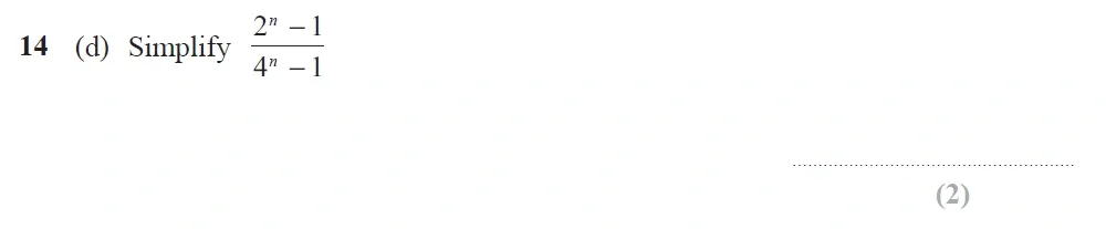 Question 14(d) - Edexcel IGCSE Maths Past Papers - Higher Resit Calculator June 2018 - Paper 1