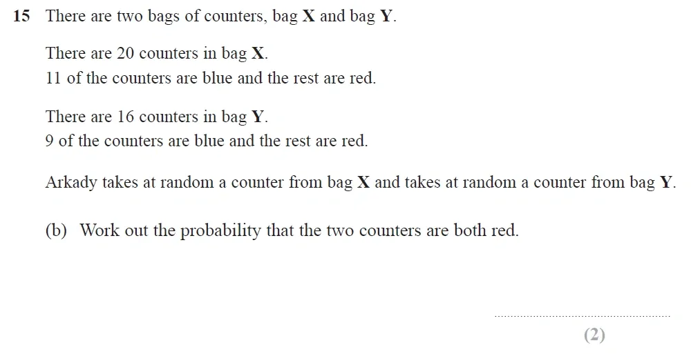 Question 15(b) - Edexcel IGCSE Maths Past Papers - Higher Resit Calculator June 2018 - Paper 1