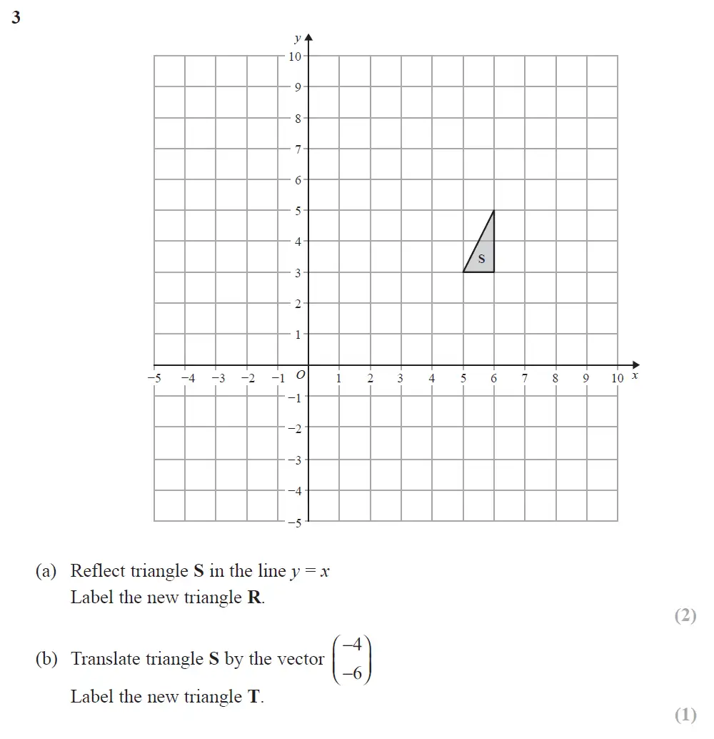 Question 03 - Edexcel IGCSE Maths Past Papers - Higher Resit Calculator June 2018 - Paper 1