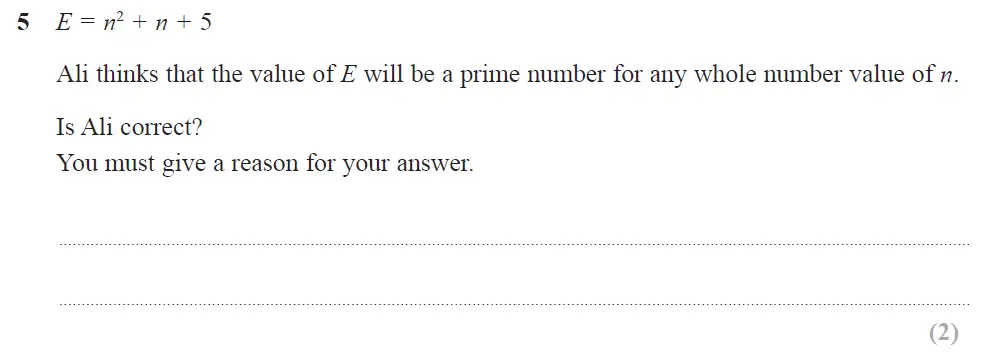 Question 05 - Edexcel IGCSE Maths Past Papers - Higher Resit Calculator June 2018 - Paper 1