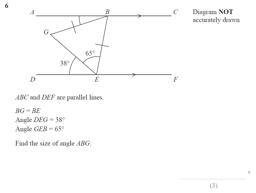 Question 06 - Edexcel IGCSE Maths Past Papers - Higher Resit Calculator June 2018 - Paper 1