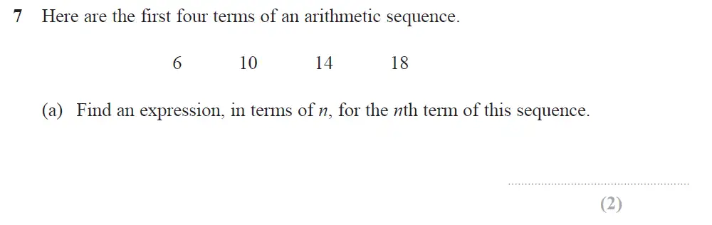 Question 07(a) - Edexcel IGCSE Maths Past Papers - Higher Resit Calculator June 2018 - Paper 1