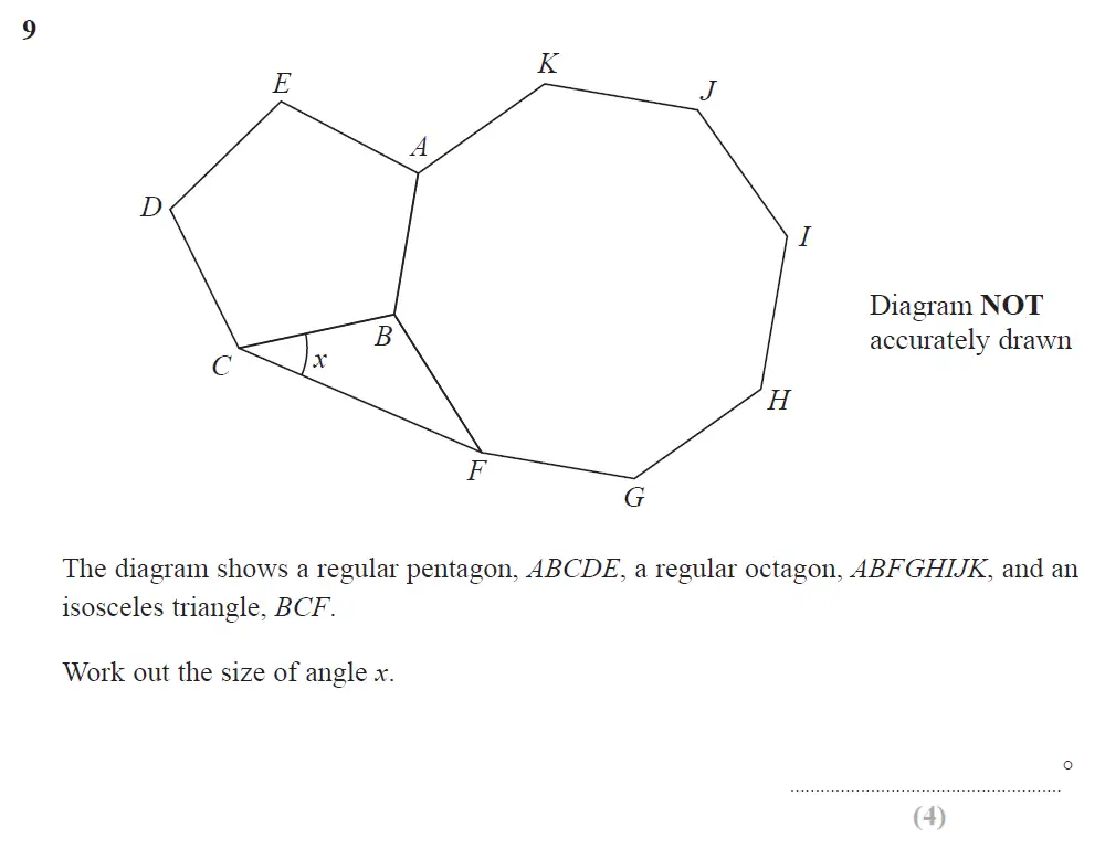 Question 13 - Edexcel IGCSE Maths Past Papers - Higher Resit Calculator June 2018 - Paper 2