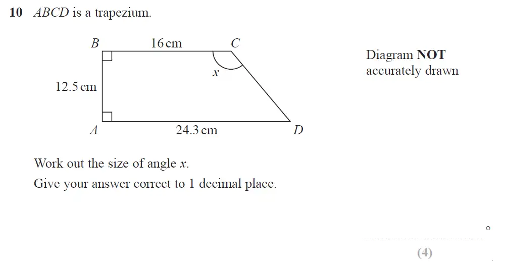 Question 14 - Edexcel IGCSE Maths Past Papers - Higher Resit Calculator June 2018 - Paper 2