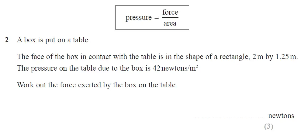 Question 02 - Edexcel IGCSE Maths Past Papers - Higher Resit Calculator June 2018 - Paper 2