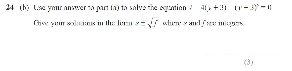 Question 37 - Edexcel IGCSE Maths Past Papers - Higher Resit Calculator June 2018 - Paper 2