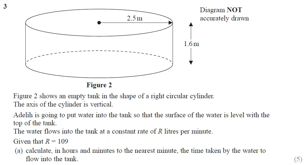 Question 06 - Edexcel IGCSE Maths Past Papers - B Resit Calculator June 2018 - Paper 2