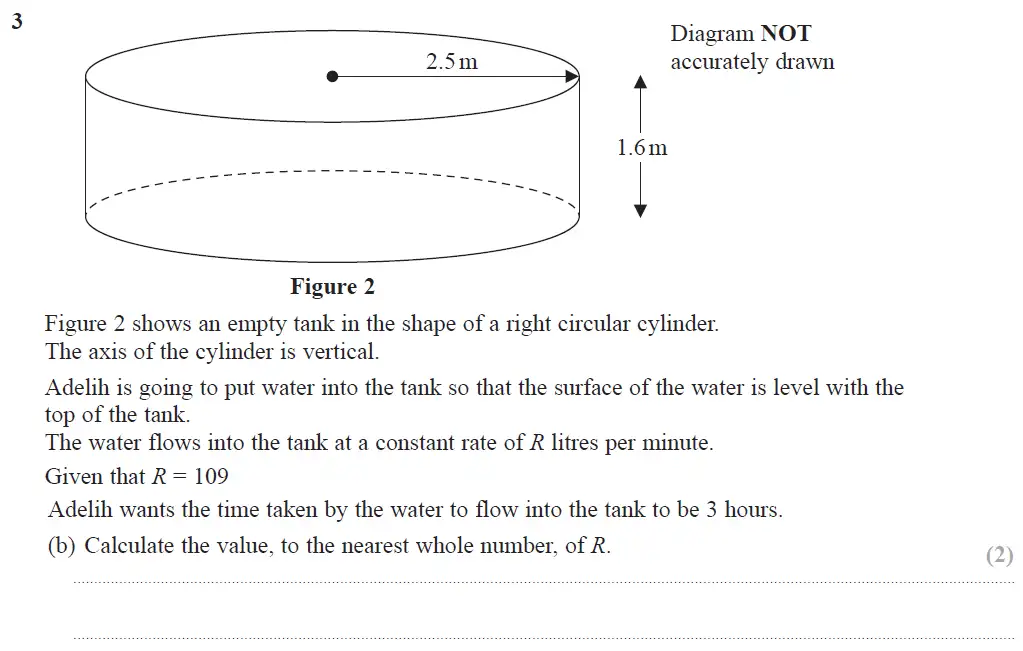 Question 07 - Edexcel IGCSE Maths Past Papers - B Resit Calculator June 2018 - Paper 2