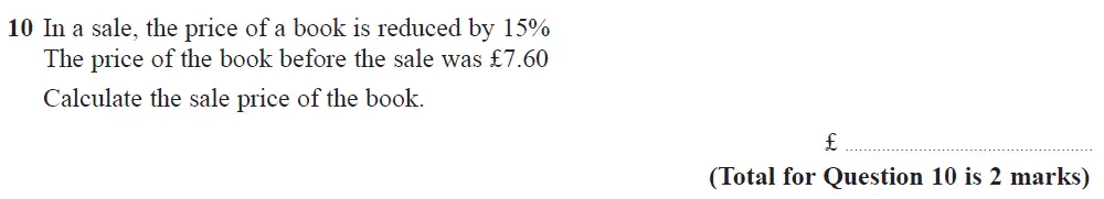 Question 11 - Edexcel IGCSE Maths Past Papers - B Calculator June 2019 - Paper 1