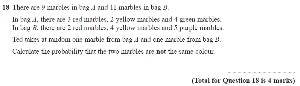 Question 23 - Edexcel IGCSE Maths Past Papers - B Calculator June 2019 - Paper 1