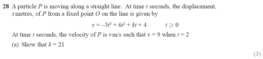 Question 28(a) - Edexcel IGCSE Maths Past Papers - B Calculator June 2019 - Paper 1