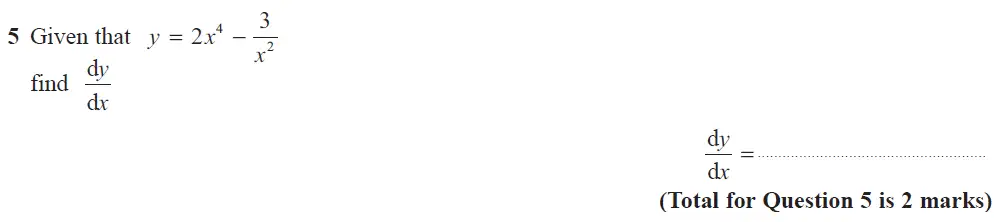 Question 05 - Edexcel IGCSE Maths Past Papers - B Calculator June 2019 - Paper 1