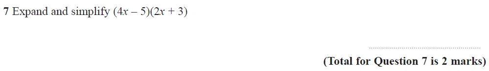 Question 08 - Edexcel IGCSE Maths Past Papers - B Calculator June 2019 - Paper 1