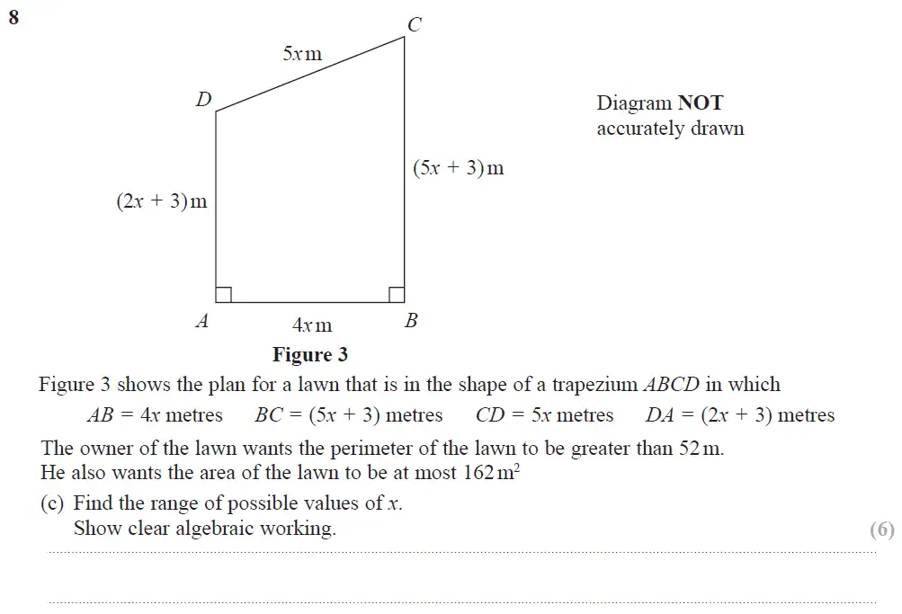 Question 23 - Edexcel IGCSE Maths Past Papers - B Calculator June 2019 - Paper 2