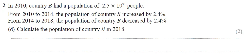Question 06 - Edexcel IGCSE Maths Past Papers - B Calculator June 2019 - Paper 2