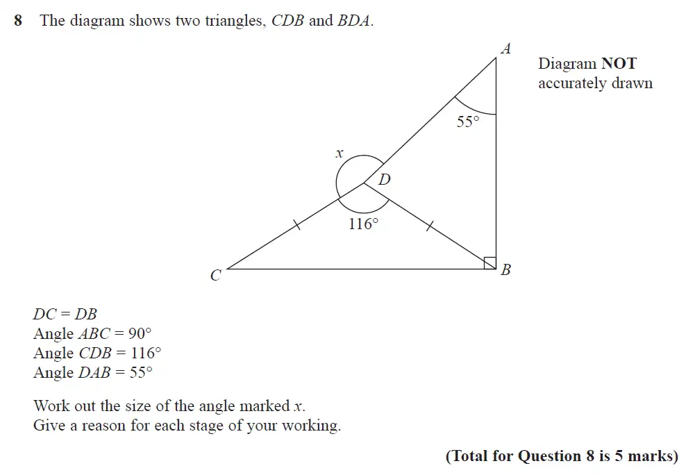 Question 12 - Edexcel IGCSE Maths Past Papers - Foundation Calculator June 2019 - Paper 1