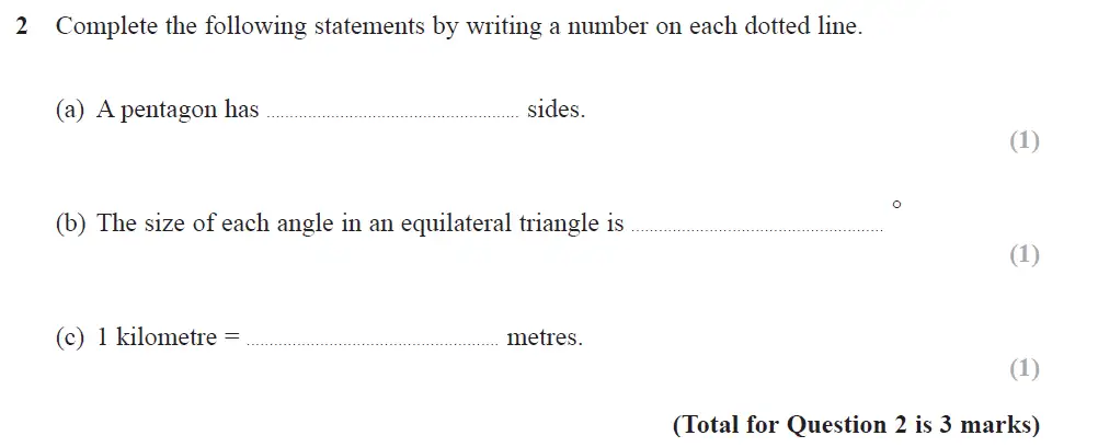 Question 02 - Edexcel IGCSE Maths Past Papers - Foundation Calculator June 2019 - Paper 1