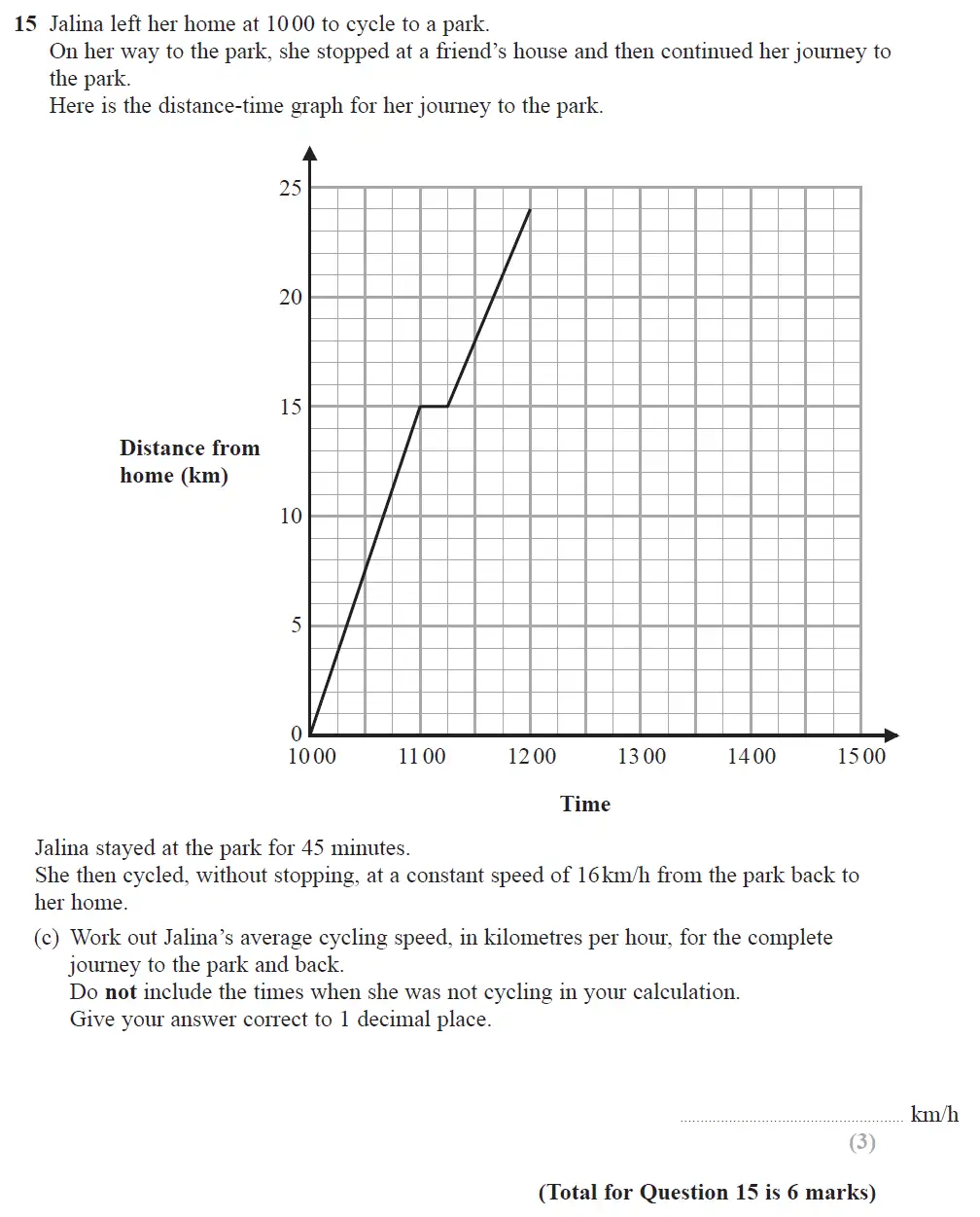 Question 25 - Edexcel IGCSE Maths Past Papers - Foundation Calculator June 2019 - Paper 1