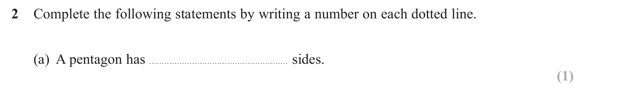 Question 2(a) - Edexcel IGCSE Maths Past Papers - Foundation Calculator June 2019 - Paper 1
