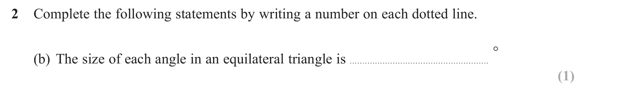 Question 2(b) - Edexcel IGCSE Maths Past Papers - Foundation Calculator June 2019 - Paper 1