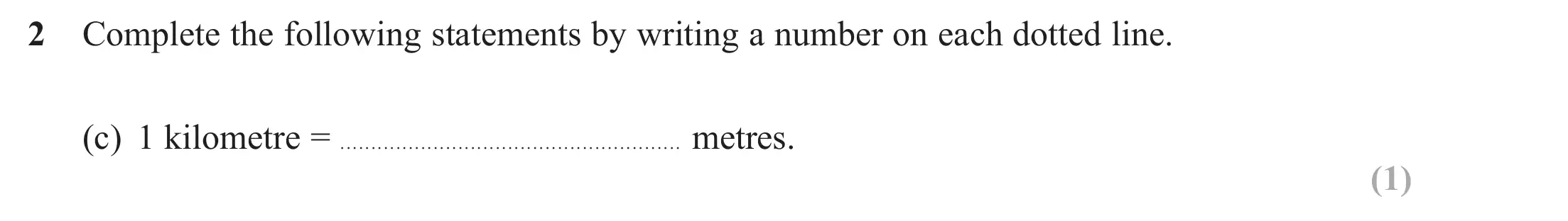 Question 2(c) - Edexcel IGCSE Maths Past Papers - Foundation Calculator June 2019 - Paper 1