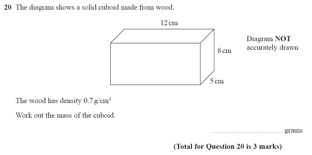 Question 34 - Edexcel IGCSE Maths Past Papers - Foundation Calculator June 2019 - Paper 1