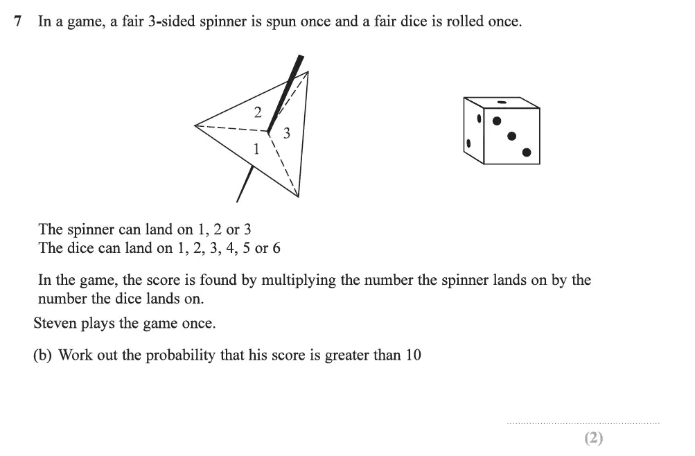 Question 14 - Edexcel IGCSE Maths Past Papers - Foundation Calculator June 2019 - Paper 2