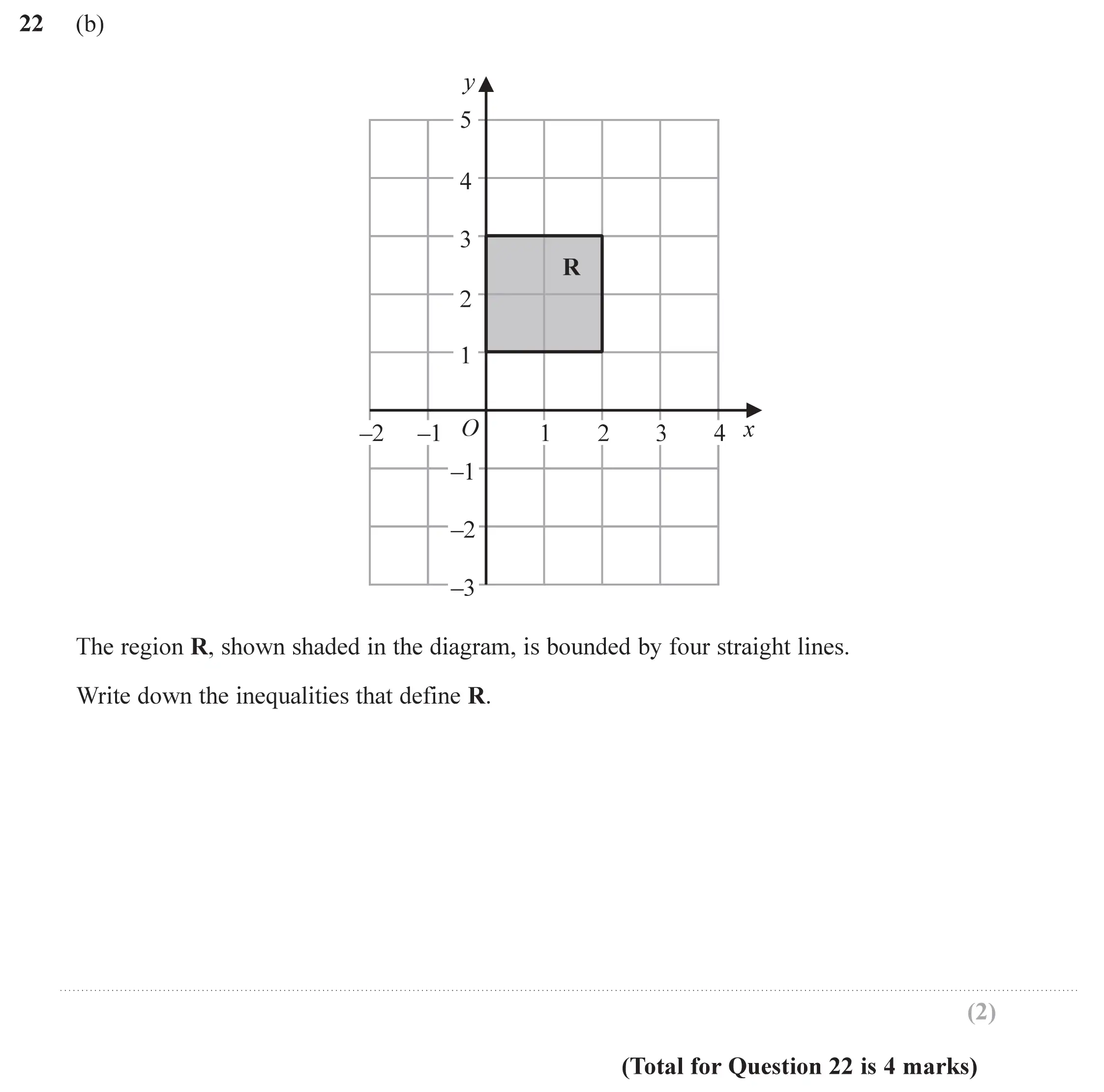 Question 22(b) - Edexcel IGCSE Maths Past Papers - Foundation Calculator June 2019 - Paper 2