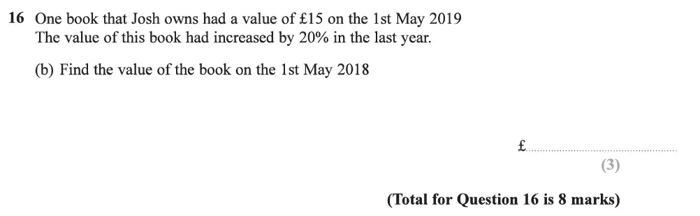 Question 28 - Edexcel IGCSE Maths Past Papers - Foundation Calculator June 2019 - Paper 2