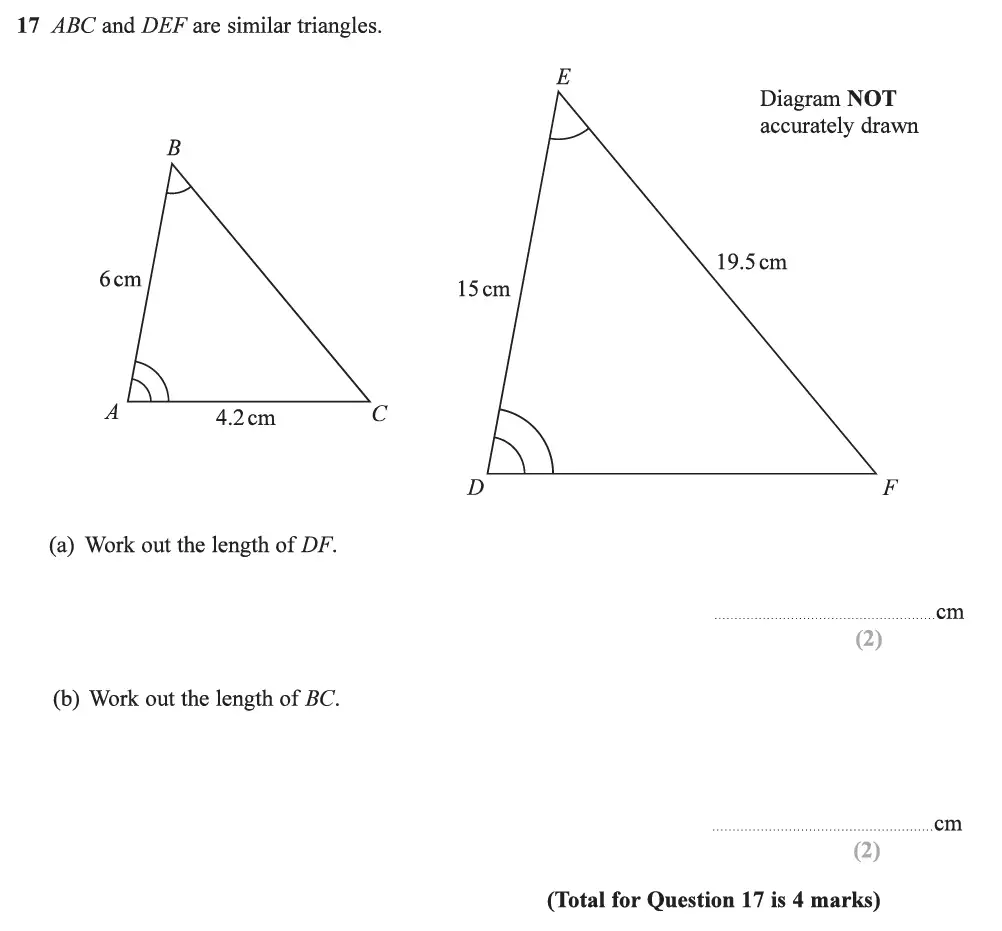 Question 29 - Edexcel IGCSE Maths Past Papers - Foundation Calculator June 2019 - Paper 2