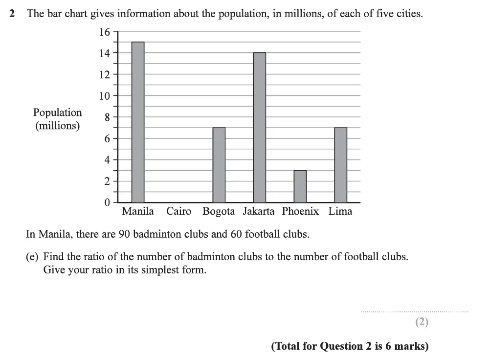 Question 05 - Edexcel IGCSE Maths Past Papers - Foundation Calculator June 2019 - Paper 2
