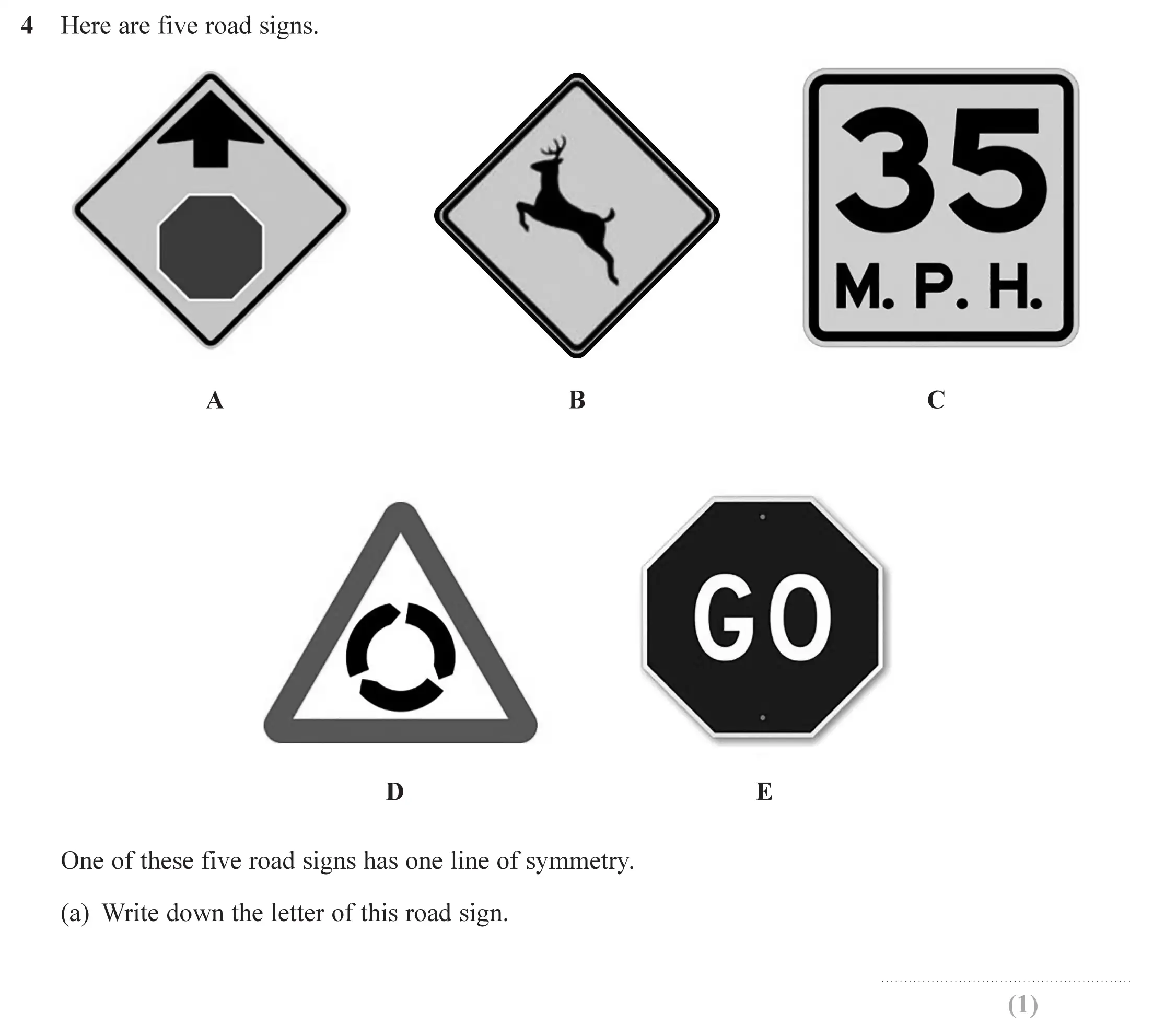 Question 4(a) - Edexcel IGCSE Maths Past Papers - Foundation Calculator June 2019 - Paper 2
