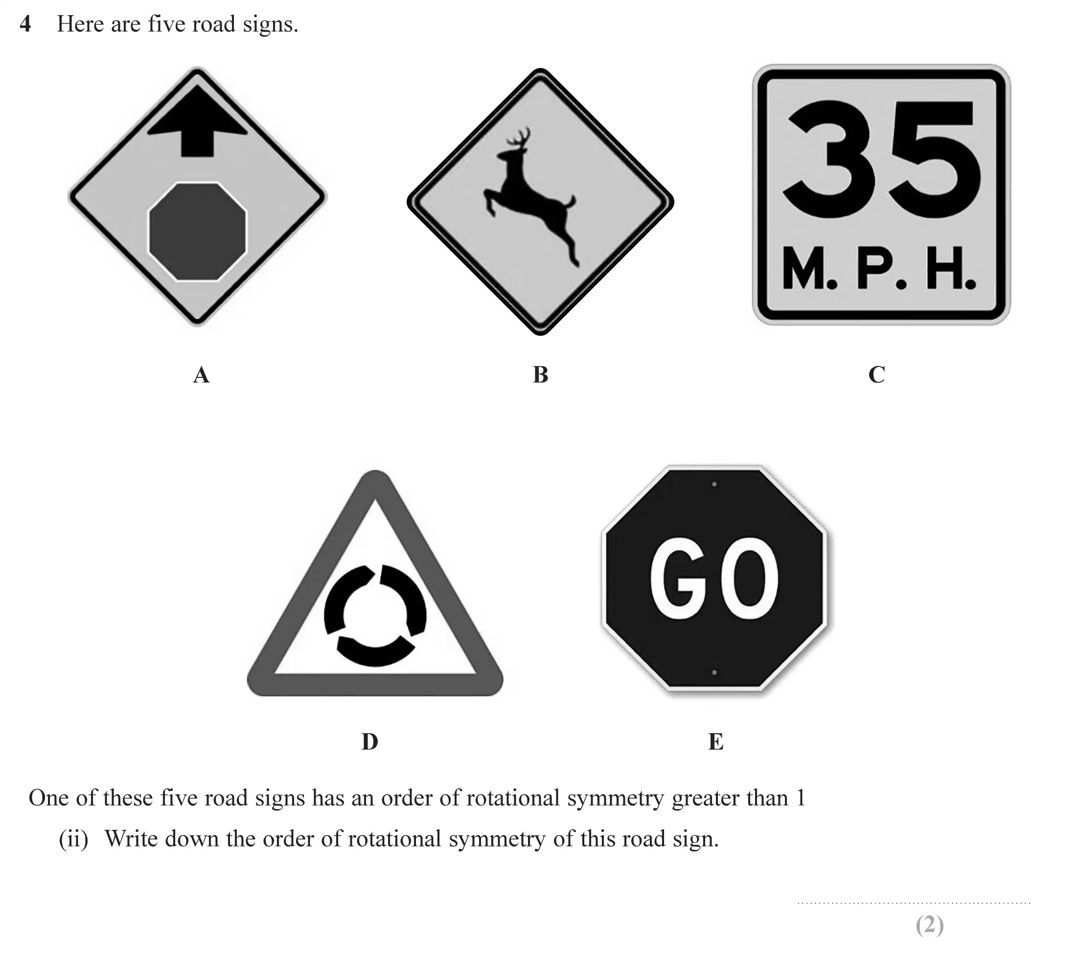 Question 4(b)(ii) - Edexcel IGCSE Maths Past Papers - Foundation Calculator June 2019 - Paper 2