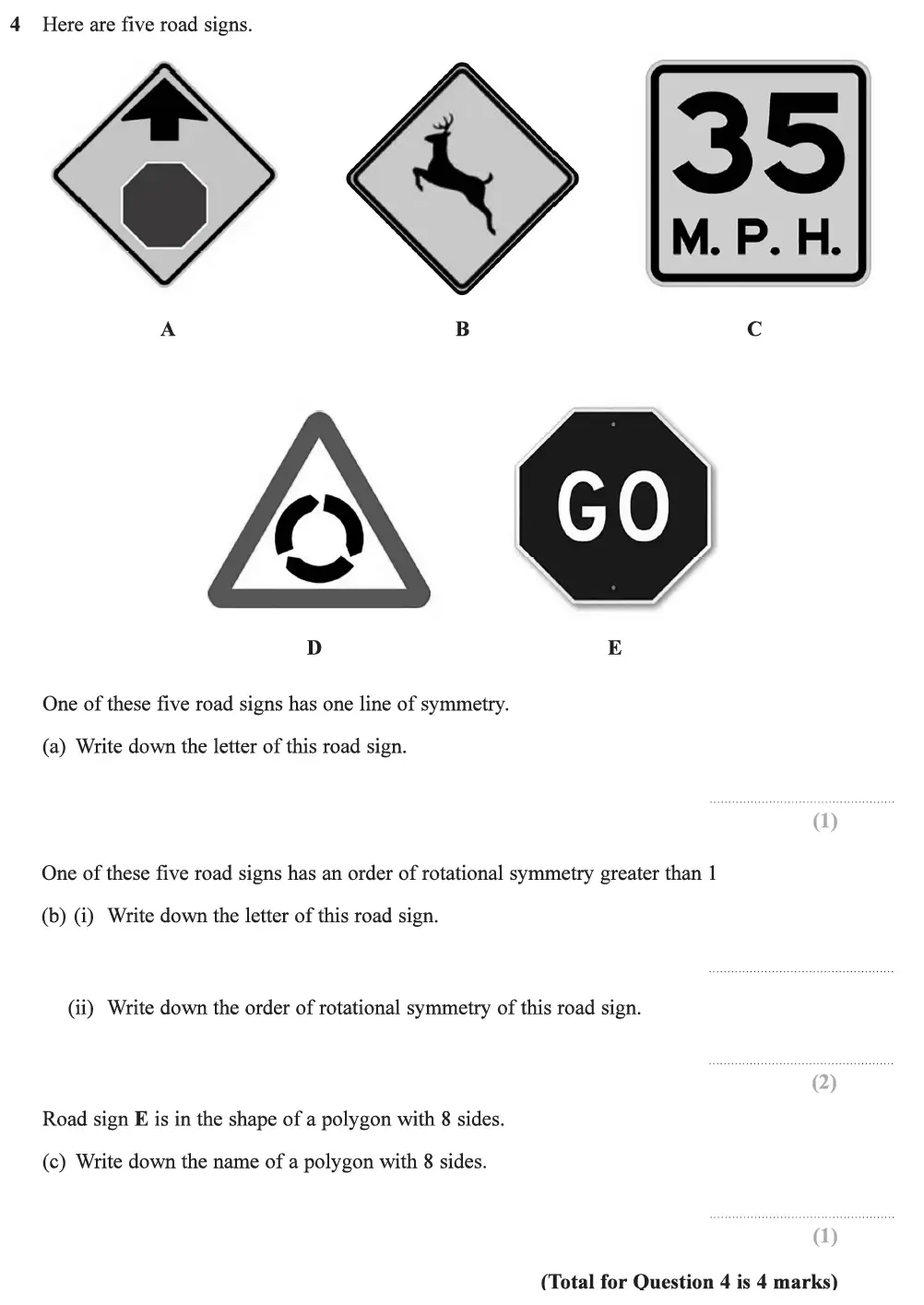 Question 07 - Edexcel IGCSE Maths Past Papers - Foundation Calculator June 2019 - Paper 2