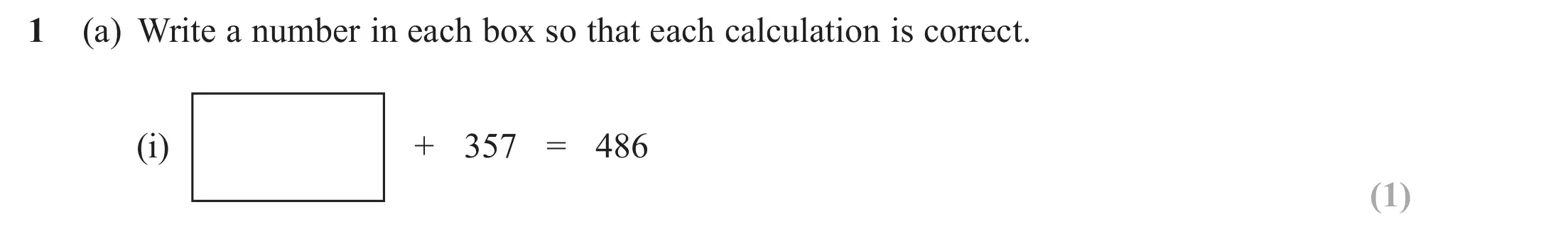 Question 1(a)(i) - Edexcel IGCSE Maths Past Papers - Foundation Resit Calculator June 2019 - Paper 1