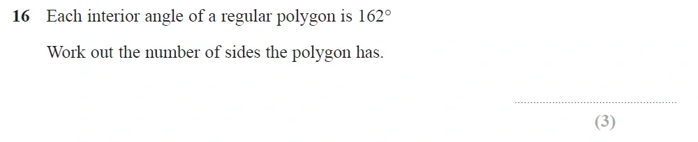 Question 36 - Edexcel IGCSE Maths Past Papers - Foundation Resit Calculator June 2019 - Paper 1