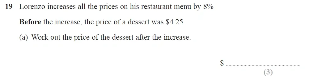 Question 43 - Edexcel IGCSE Maths Past Papers - Foundation Resit Calculator June 2019 - Paper 1