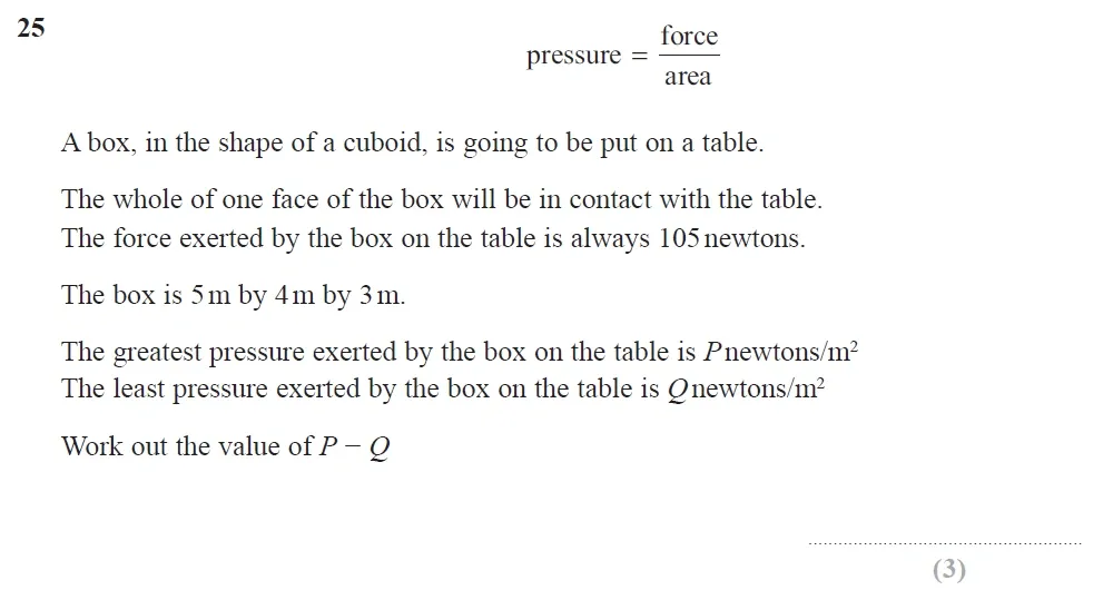 Question 51 - Edexcel IGCSE Maths Past Papers - Foundation Resit Calculator June 2019 - Paper 1