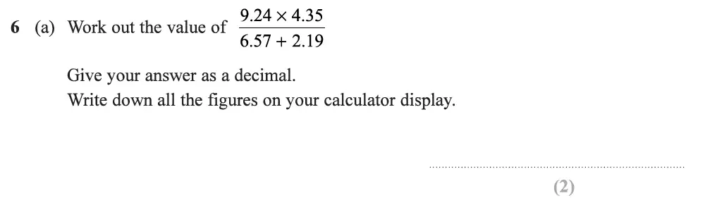 Question 14 - Edexcel IGCSE Maths Past Papers - Foundation Resit Calculator June 2019 - Paper 2