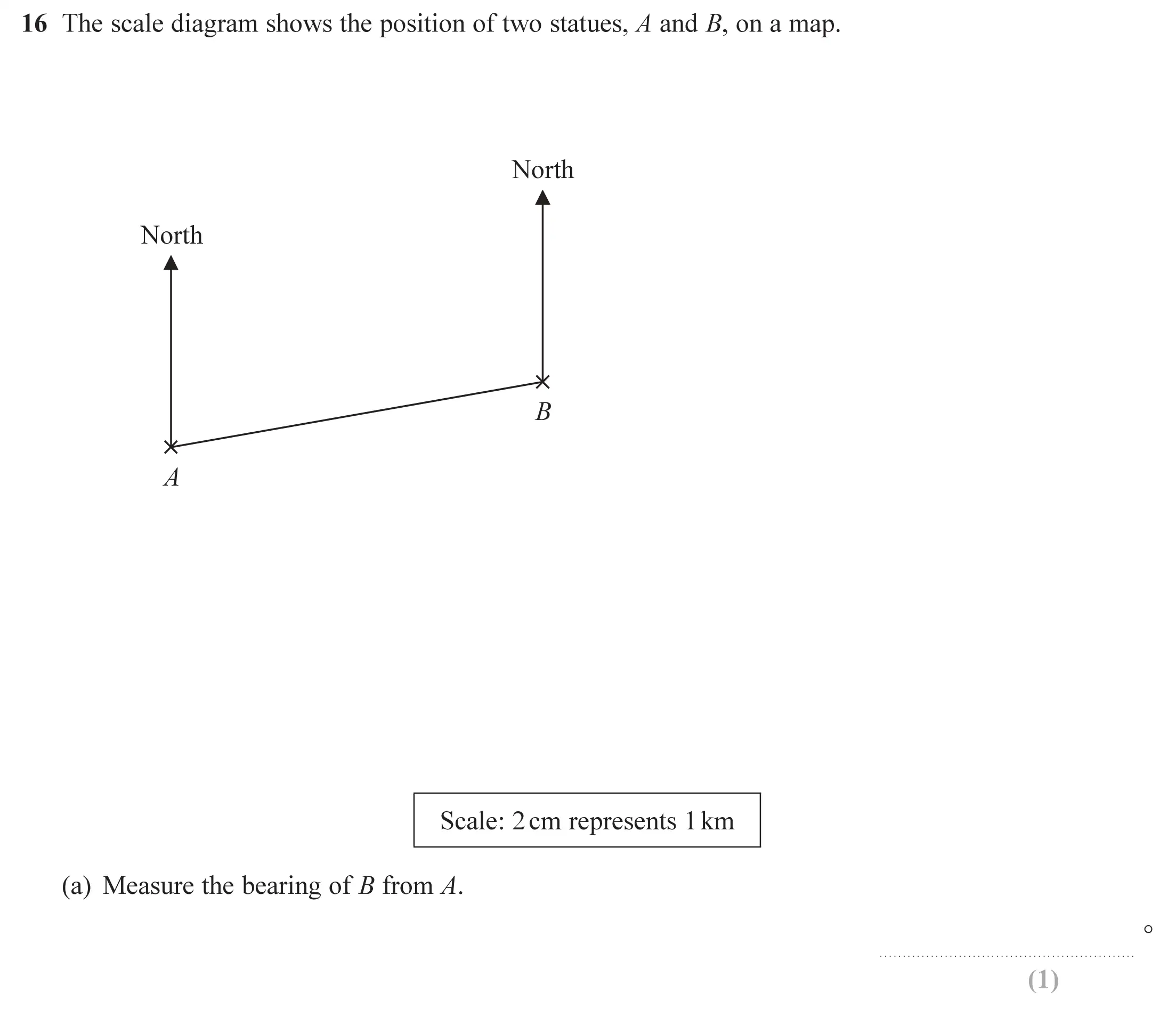 Question 16(a) - Edexcel IGCSE Maths Past Papers - Foundation Resit Calculator June 2019 - Paper 2